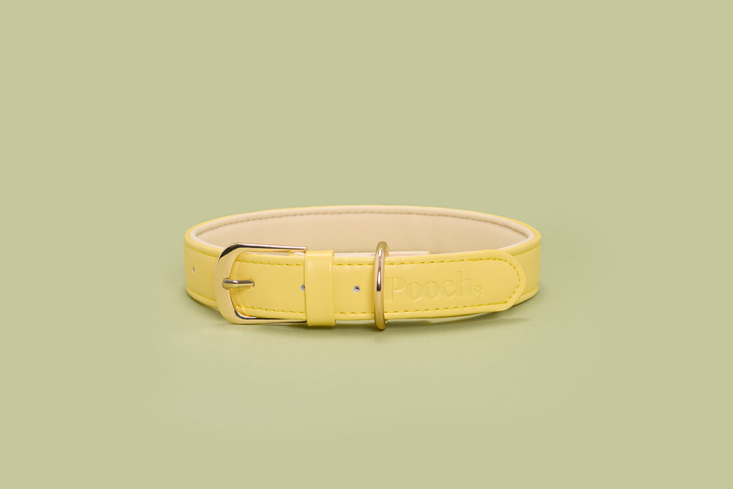 Pooch Vegan Leather Collar - Limone